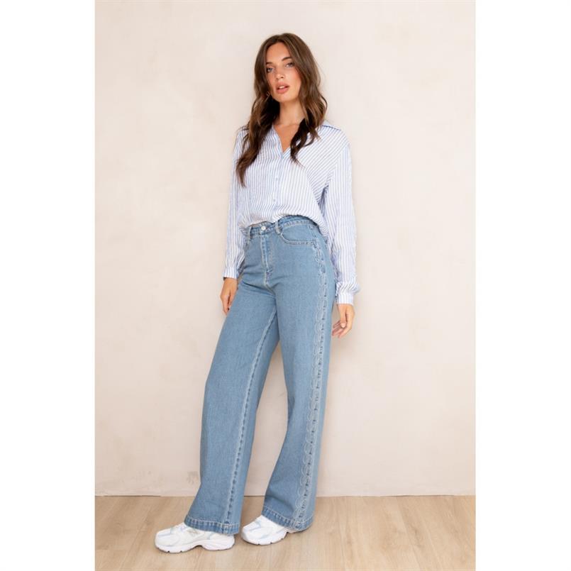 Freebird Bellina ls wv-stripe Blauw