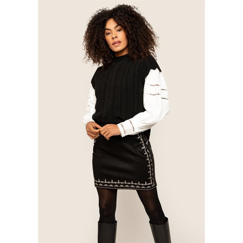 Freebird Klaartje knit-hairy Zwart