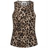 L&#39;Amitie Leo rib badge tank Leopard