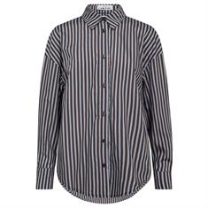 L&#39;Amitie Melvin stripe twist bow shirt Bruin dessin