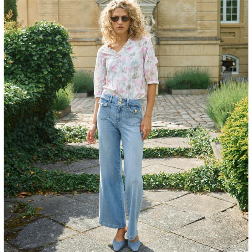 Mos Mosh Colette grendel jeans 406 Lichtblauw