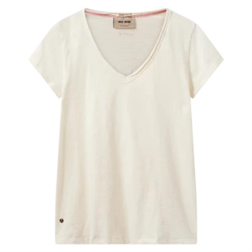 Mos Mosh Dala v-ss basic tee 180 Ecru