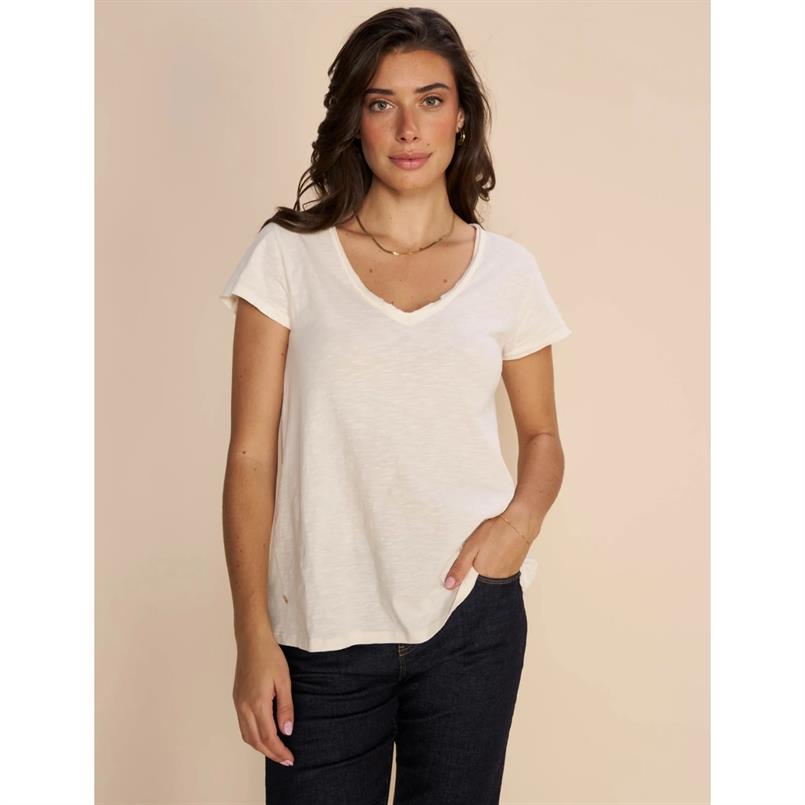 Mos Mosh Dala v-ss basic tee 180 Ecru