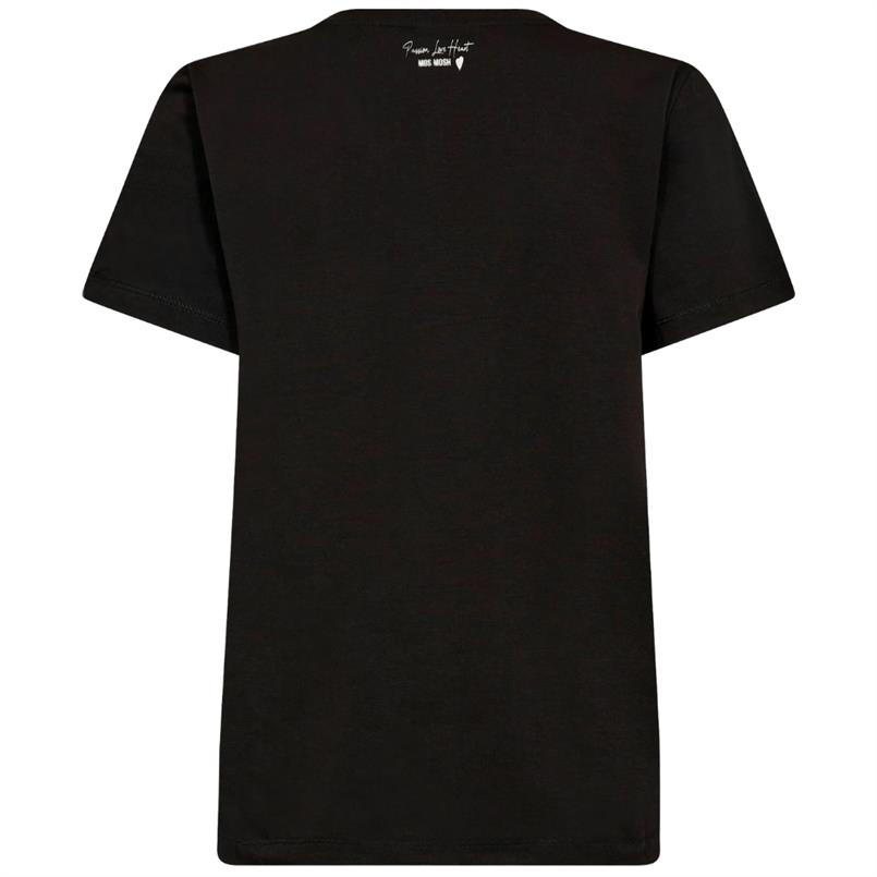 Mos Mosh Dala v-ss basic tee 801 Zwart
