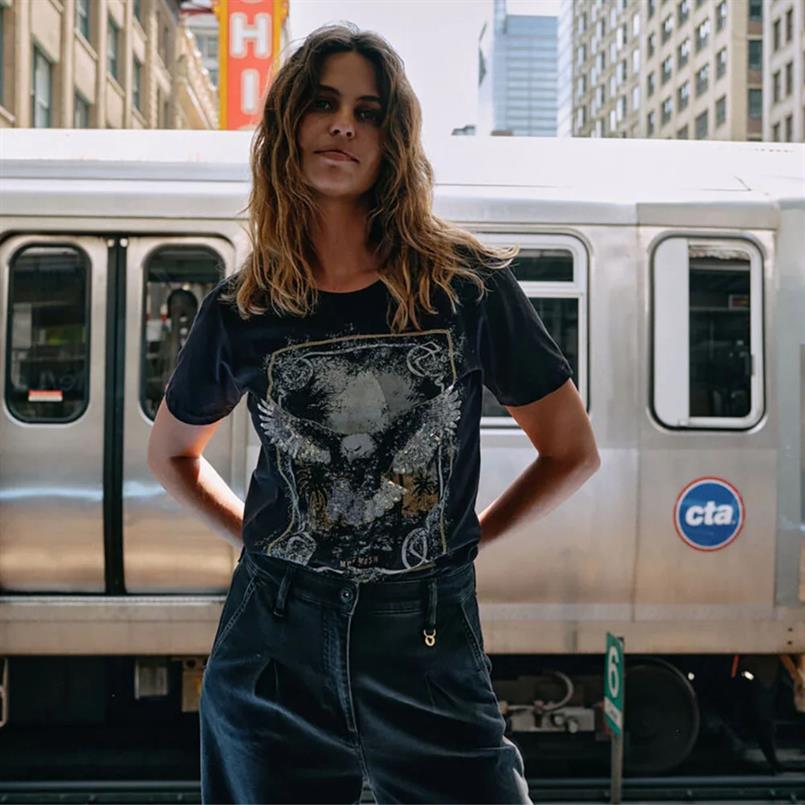 Mos Mosh Elli o-ss tee 801 Zwart