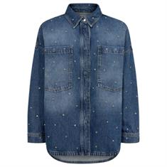 Mos Mosh Emme marine shirt 493 Blauw