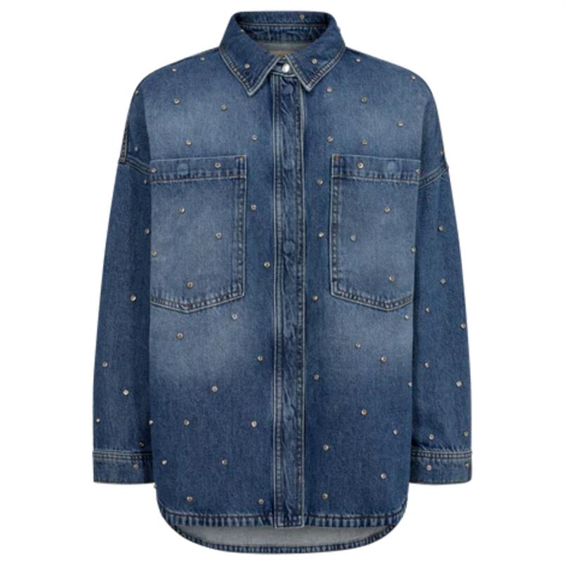 Mos Mosh Emme marine shirt 493 Blauw