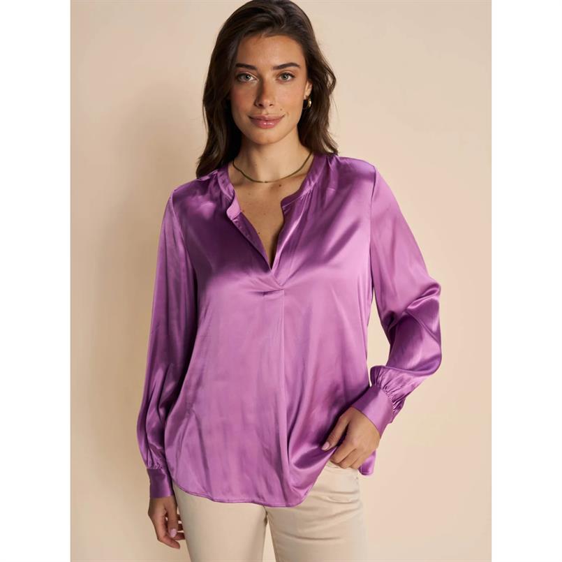Mos Mosh Enfa satin blouse 257 Paars