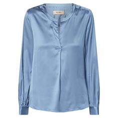 Mos mosh Enfa satin blouse 765 Blauw