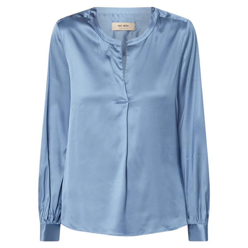 Mos Mosh Enfa satin blouse 765 Blauw