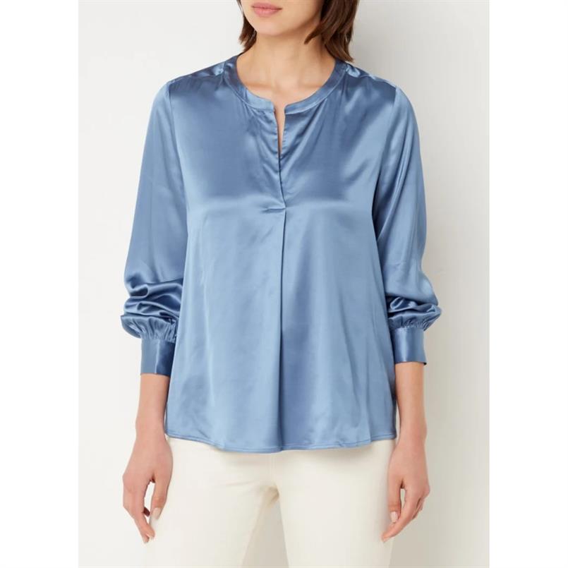 Mos Mosh Enfa satin blouse 765 Blauw