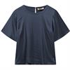 Mos Mosh Evie ss satin blouse 468 Donkerblauw