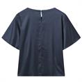 Mos Mosh Evie ss satin blouse 468 Donkerblauw