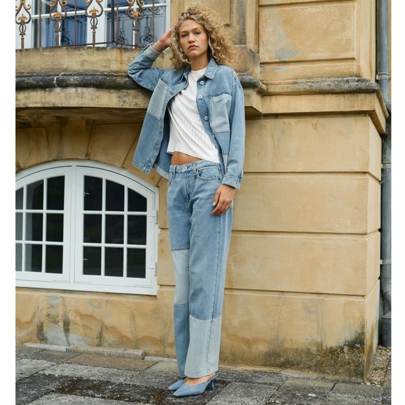 Mos Mosh Lydia block shirt 493 Blauw