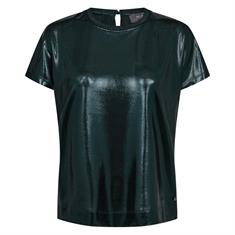 Mos Mosh Nivola o-neck metallic tee 568 Donkergroen