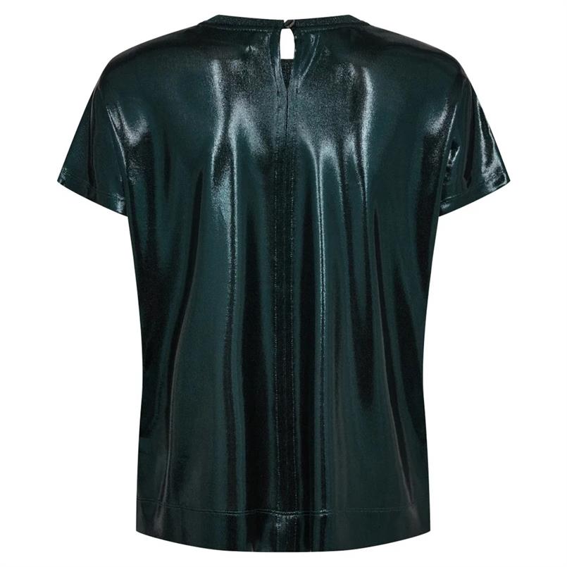 Mos Mosh Nivola o-neck metallic tee 568 Donkergroen