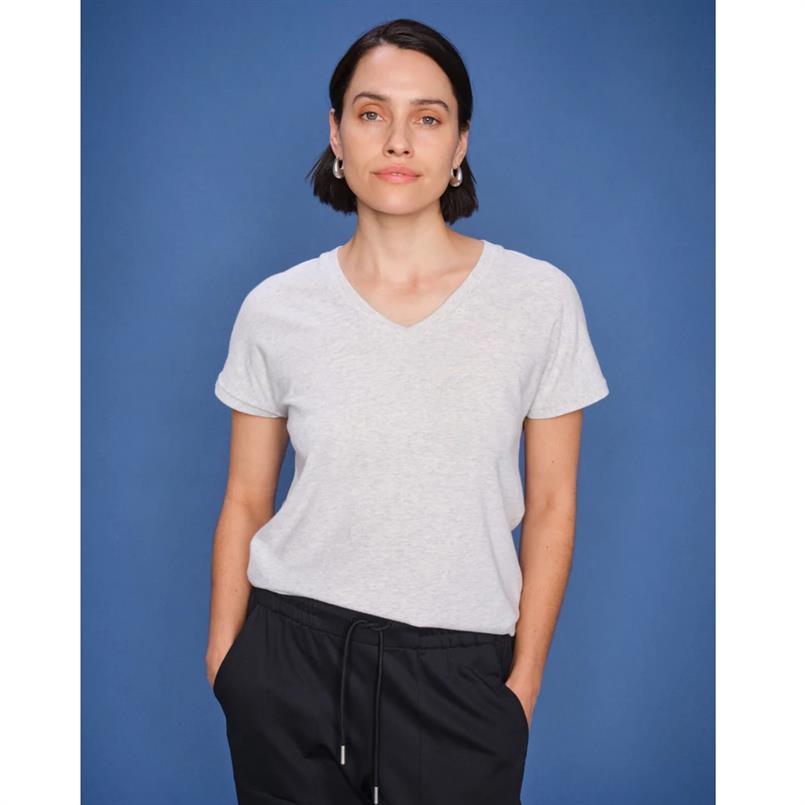 Mos Mosh Sienna v-ss tee 180 Grijs