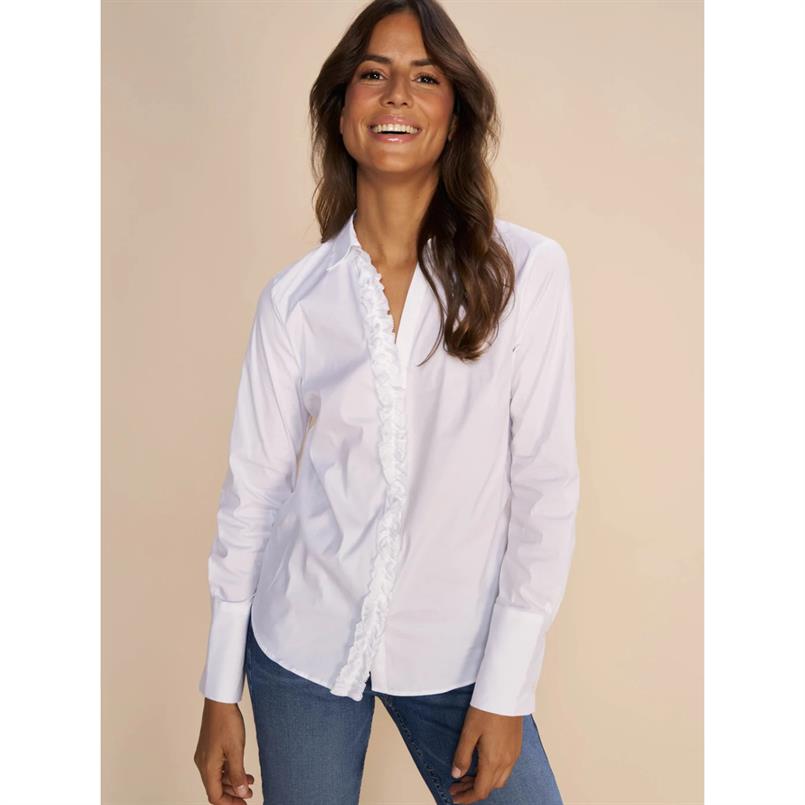 Mos Mosh Sybel satin shirt 101 Wit