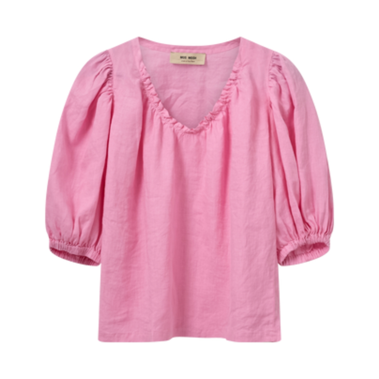 Mos mosh Taissa linen blouse 258 Roze Blouses Dames Irma Mode