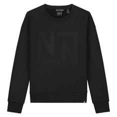 Nik &amp; Nik Girls Penny logo sweater 9000 Zwart