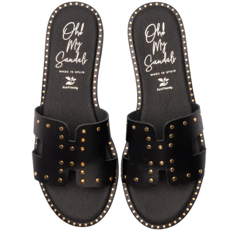 Oh My Sandal Vaqueta negro Zwart