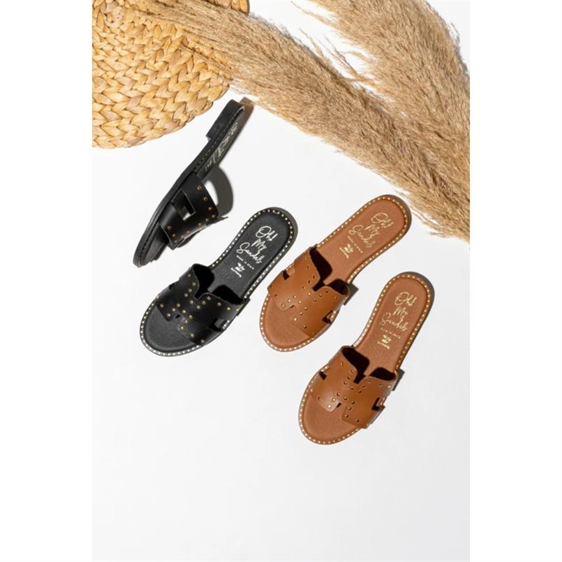 Oh My Sandal Vaqueta roble Bruin
