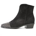 Roberto d&#39;Angelo Tony extra velour nero-borchie Zwart