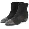 Roberto d&#39;Angelo Tony extra velour nero-borchie Zwart