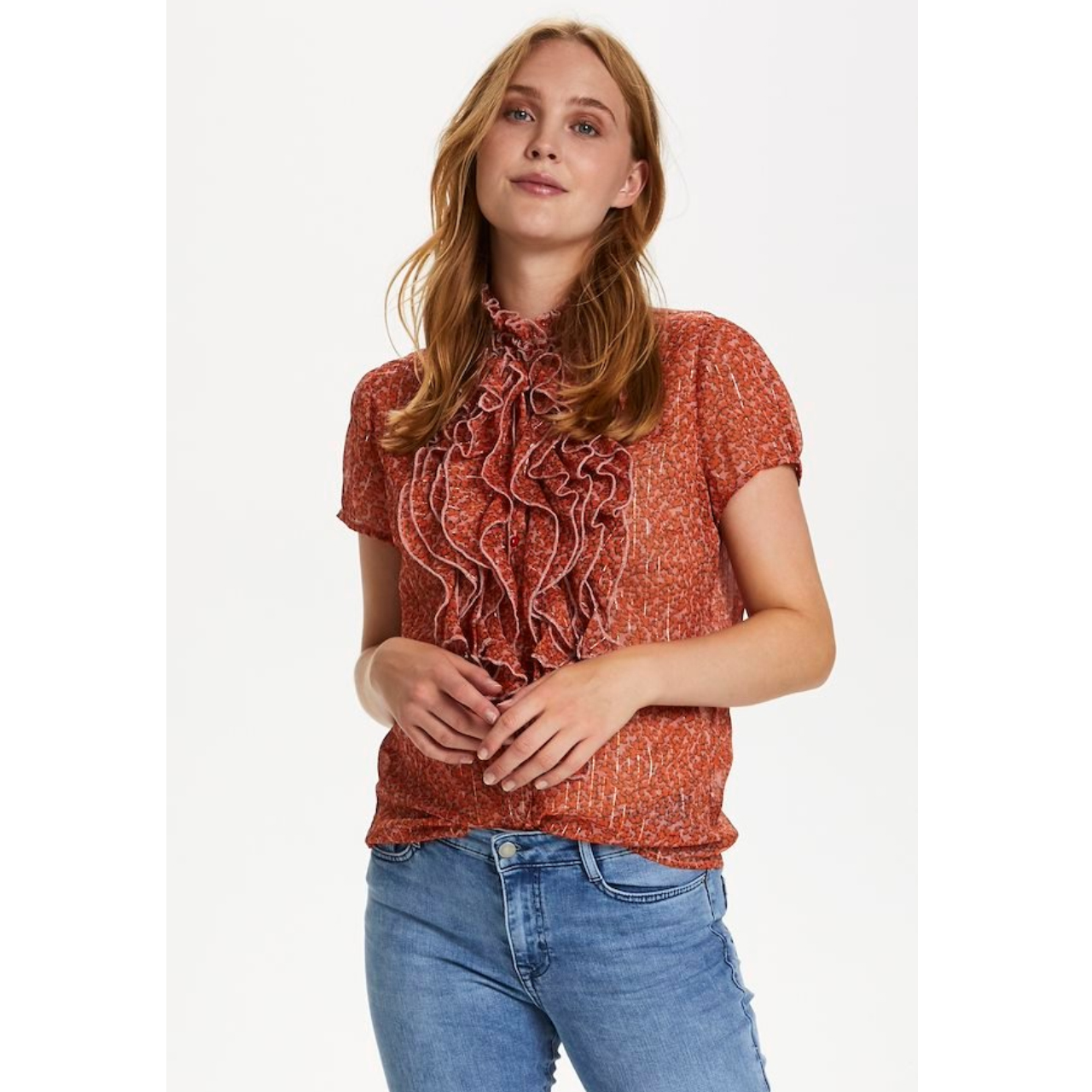 Saint tropez Xelinasz lilly ss shirt Oranje - Shirts ...