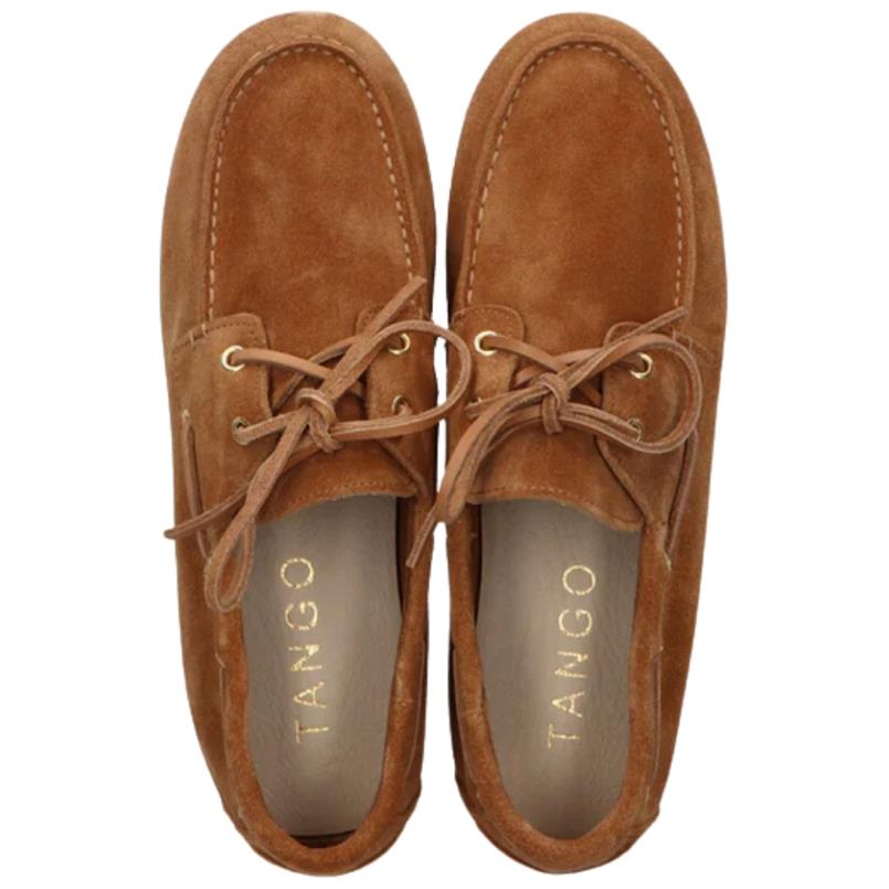 Tango Jeanne brown suede loafer Bruin