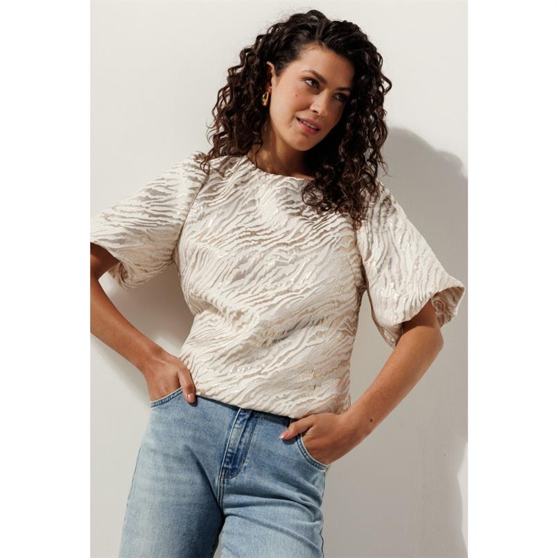Tramontana Balloon-sleeve top Goud