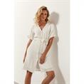 Tramontana Checked embroidery dress Transparant