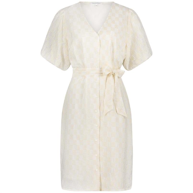 Tramontana Checked embroidery dress Transparant