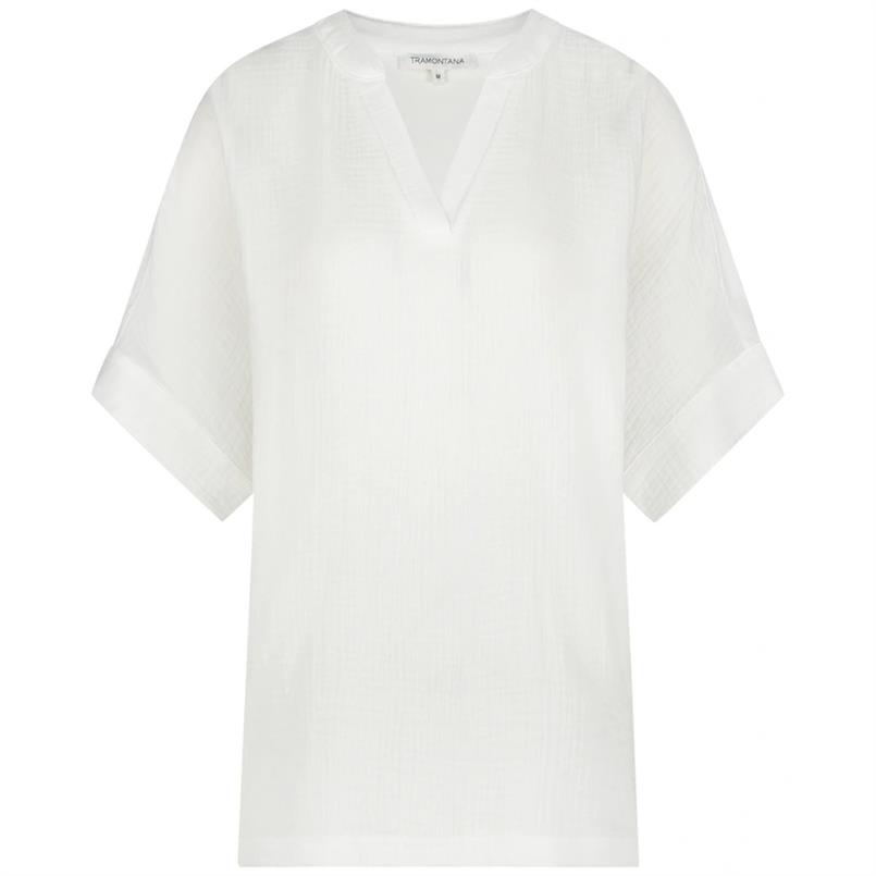 Tramontana Cotton gauze top Transparant