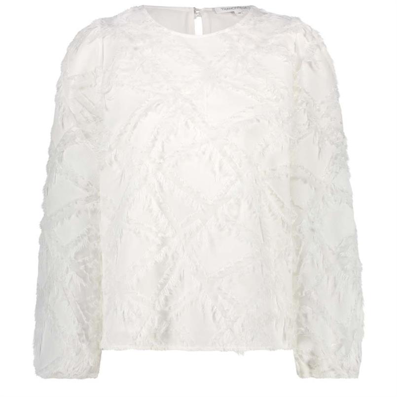 Tramontana Fancy woven top Transparant