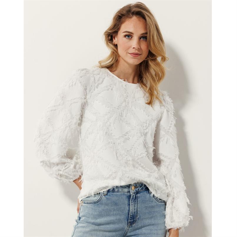 Tramontana Fancy woven top Transparant