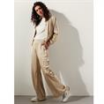 Tramontana Hammered-satin bomber jacket Zand