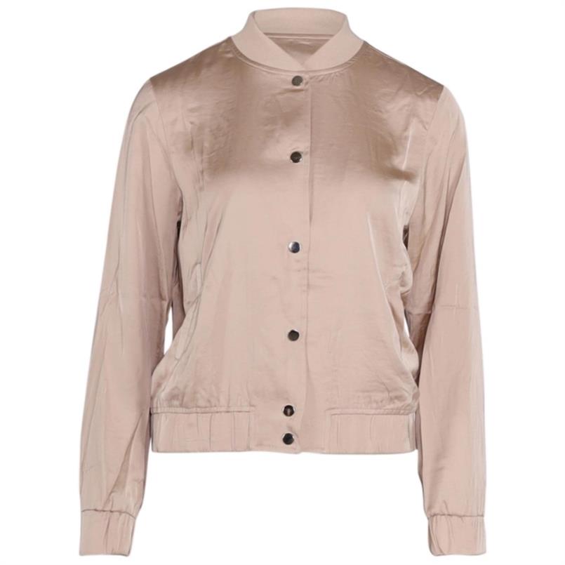 Tramontana Hammered-satin bomber jacket Zand