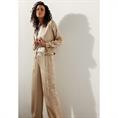 Tramontana Hammered-satin trousers Zand