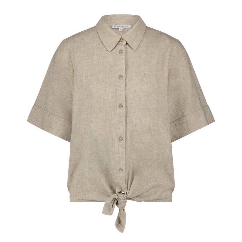 Tramontana Knot-deatailed blouse Zand