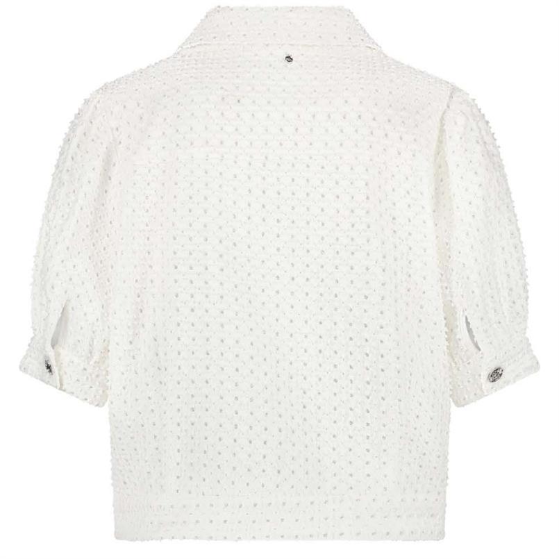 Tramontana Lurex denim jacket Transparant