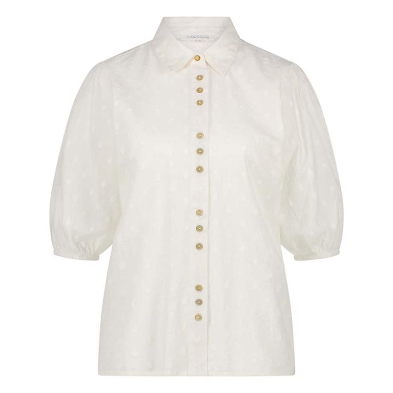 Tramontana Puff-sleeved blouse Transparant
