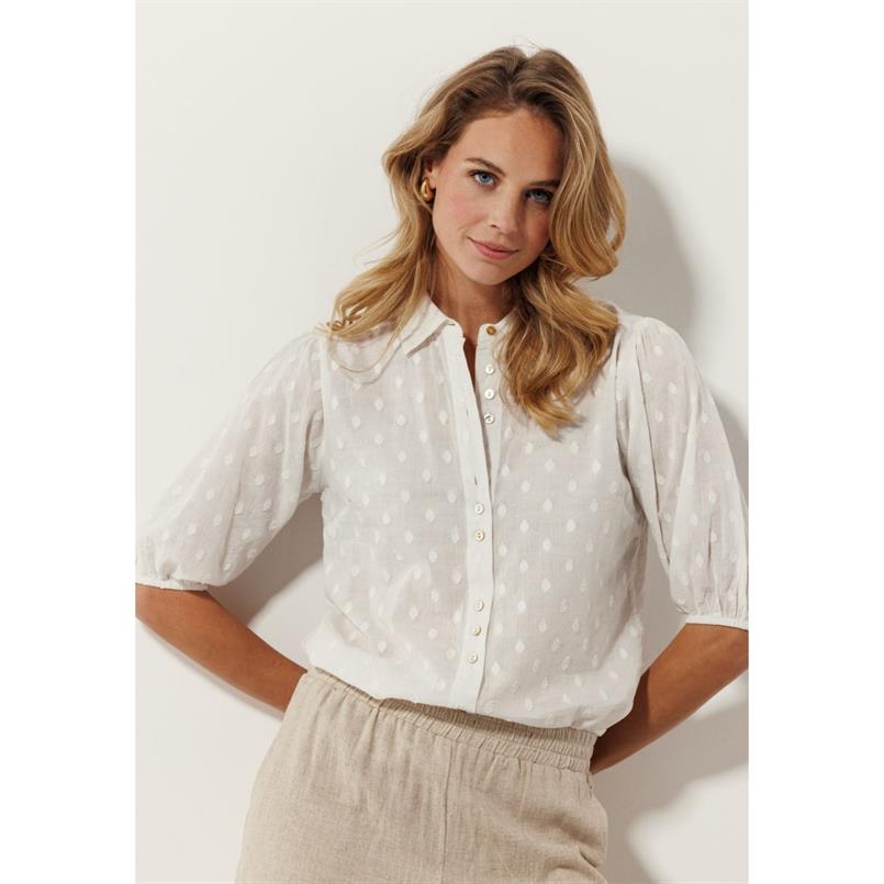 Tramontana Puff-sleeved blouse Transparant