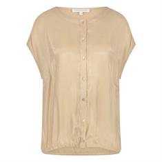 Tramontana Sleeveless shimmer blouse Zand