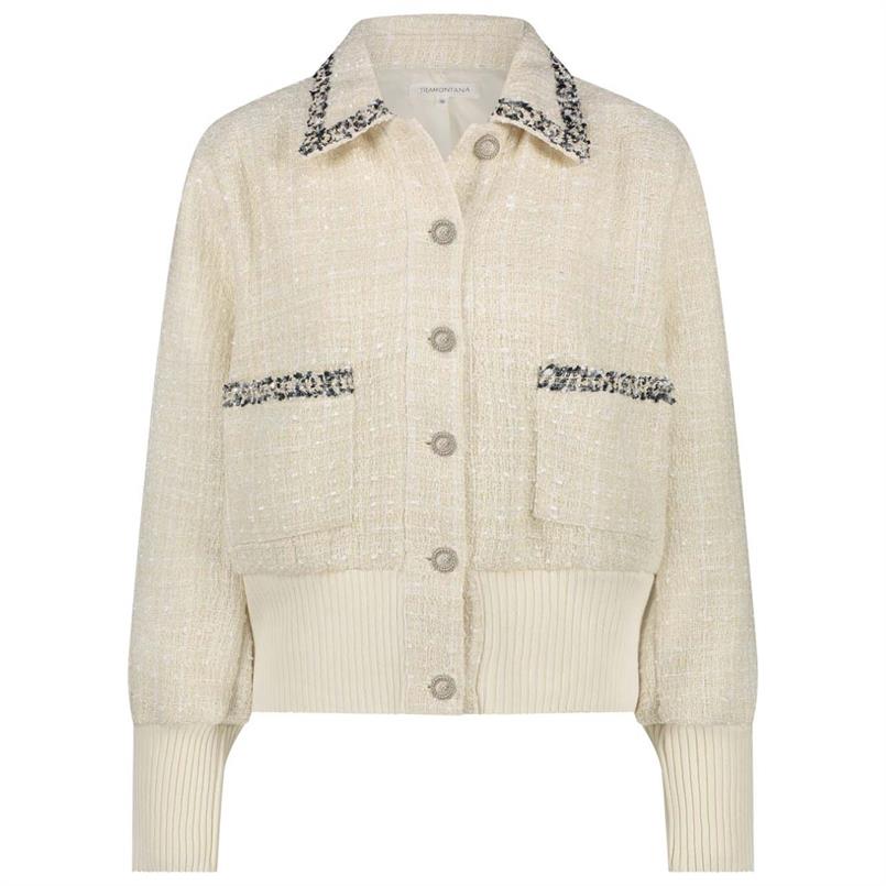 Tramontana Tweed jacket fancy tapes Transparant