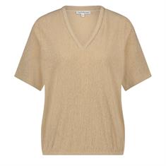 Tramontana V-neck top Zand