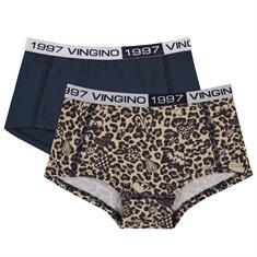 Vingino girl G 123-3 leopard love 2-pack Bruin dessin