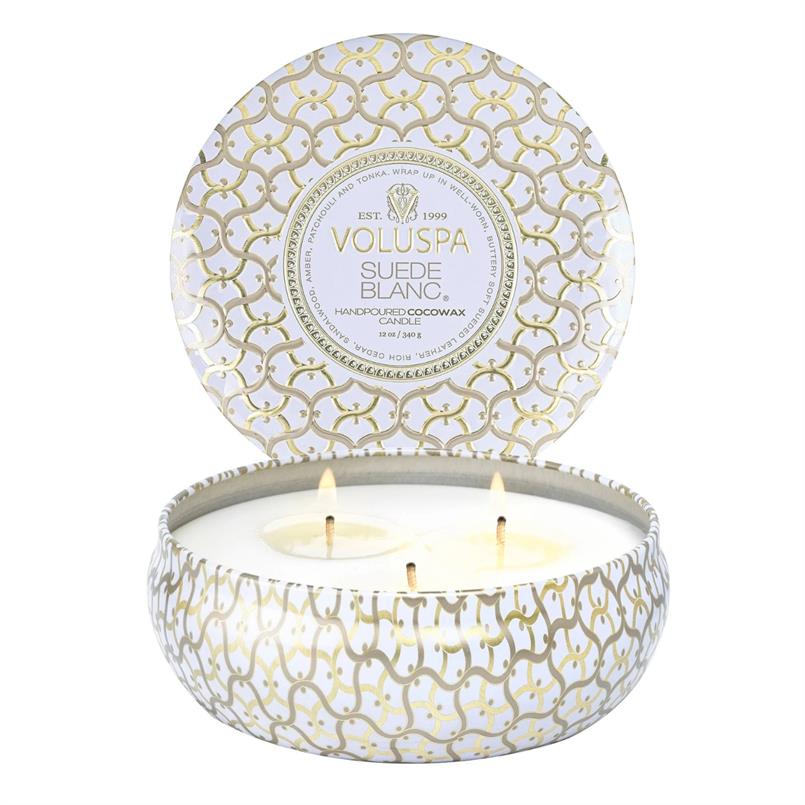 Voluspa Suede blanc 12oz 3w Diverse kleuren