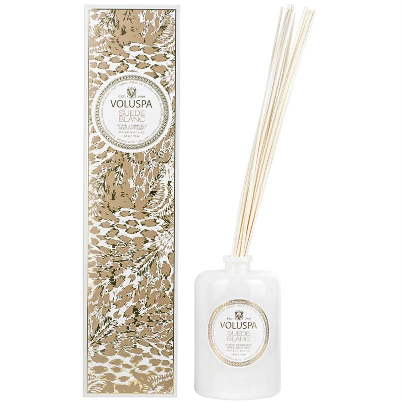 Voluspa Suede blanc reed diffuser Diverse kleuren