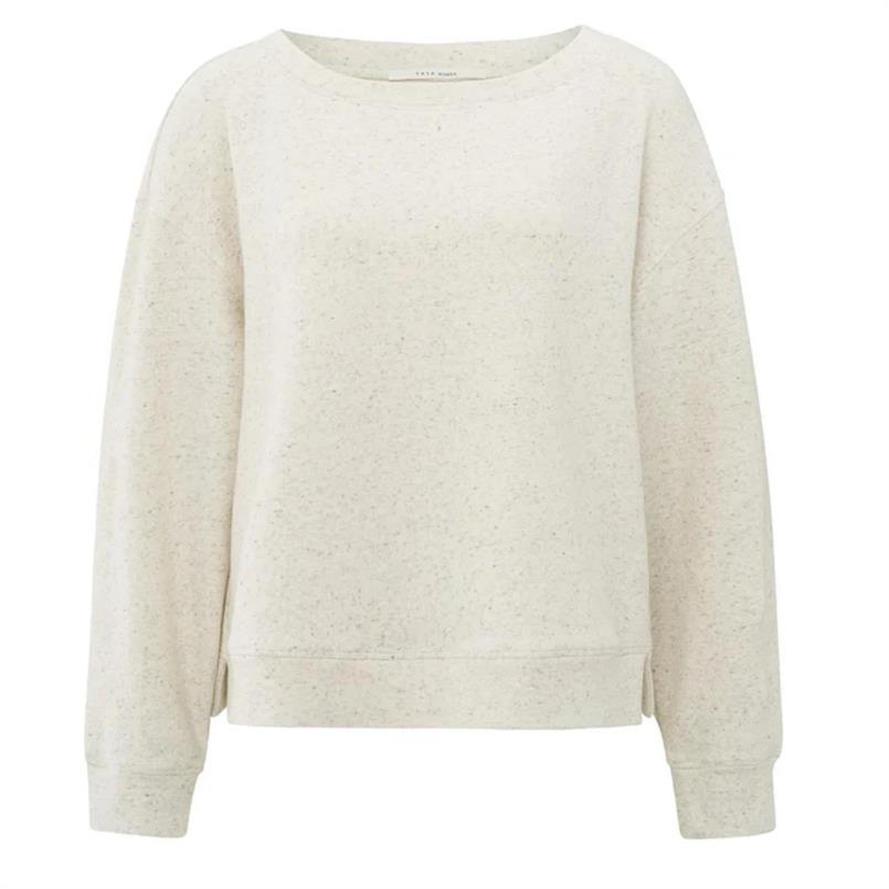 Yaya Boatneck sweatshirt Ecru